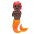 🧜🏿 merperson: dark skin tone display on Google